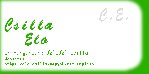 csilla elo business card